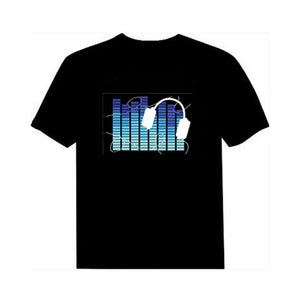 RUELK 2018  Sale Sound Activated LED T Shirt