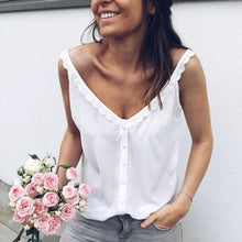 Load image into Gallery viewer, 2018 Women Casual Loose Summer Top Lace Sleeveless Blouse Breathable Basic Vest loungewear Solid debardeur femme camisetas mujer