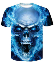Load image into Gallery viewer, 2018 Hot sale New Mens Summer Skull Poker Printing Men Short Sleeve T-shirt 3D