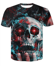 Load image into Gallery viewer, 2018 Hot sale New Mens Summer Skull Poker Printing Men Short Sleeve T-shirt 3D