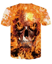 Load image into Gallery viewer, 2018 Hot sale New Mens Summer Skull Poker Printing Men Short Sleeve T-shirt 3D