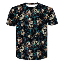 Load image into Gallery viewer, 2018 Hot sale New Mens Summer Skull Poker Printing Men Short Sleeve T-shirt 3D