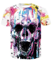 Load image into Gallery viewer, 2018 Hot sale New Mens Summer Skull Poker Printing Men Short Sleeve T-shirt 3D