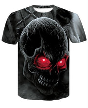 Load image into Gallery viewer, 2018 Hot sale New Mens Summer Skull Poker Printing Men Short Sleeve T-shirt 3D