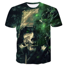 Load image into Gallery viewer, 2018 Hot sale New Mens Summer Skull Poker Printing Men Short Sleeve T-shirt 3D