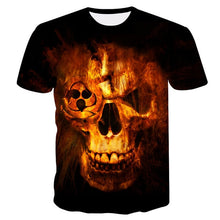 Load image into Gallery viewer, 2018 Hot sale New Mens Summer Skull Poker Printing Men Short Sleeve T-shirt 3D