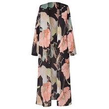 Load image into Gallery viewer, MoneRffi Women Summer Chiffon Kimono Cardigan Long Sleeve Floral Print Blouses Loose Boho Blusa Shirts Plus Size Shirt 2019