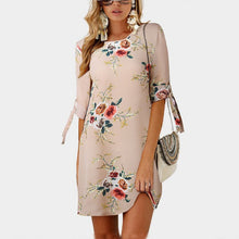 Load image into Gallery viewer, 2019 Women Summer Dress Boho Style Floral Print Chiffon Beach Dress Tunic Sundress Loose Mini Party Dress Vestidos Plus Size 5XL