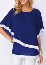 Load image into Gallery viewer, VITIANA Women Beach Chiffon Shirt Summer 2019 Female Black Blue Striped Batwing Sleeve O-Neck Casual Blouse Ladies Thin Clothing