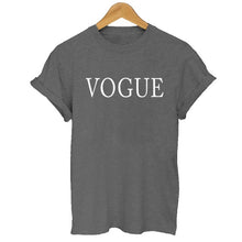 Load image into Gallery viewer, 100% Cotton Summer Women T-shirt VOGUE Letter Printed Tshirts Casual Tops Tee Harajuku Vintage White Shirt Woman Clothing Female