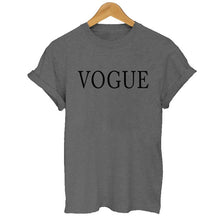 Load image into Gallery viewer, 100% Cotton Summer Women T-shirt VOGUE Letter Printed Tshirts Casual Tops Tee Harajuku Vintage White Shirt Woman Clothing Female