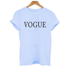 Load image into Gallery viewer, 100% Cotton Summer Women T-shirt VOGUE Letter Printed Tshirts Casual Tops Tee Harajuku Vintage White Shirt Woman Clothing Female