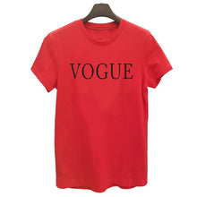 Load image into Gallery viewer, 100% Cotton Summer Women T-shirt VOGUE Letter Printed Tshirts Casual Tops Tee Harajuku Vintage White Shirt Woman Clothing Female