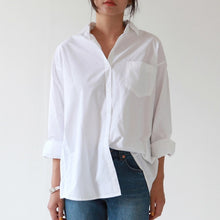 Load image into Gallery viewer, Casual Loose Women Shirts 2019 Autumn New Fashion Collar Plus Size Blouse Long Sleeve Buttons White Shirt Women Tops Streetwear